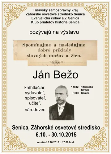 Výstava o Jánovi Bežovi v Senici