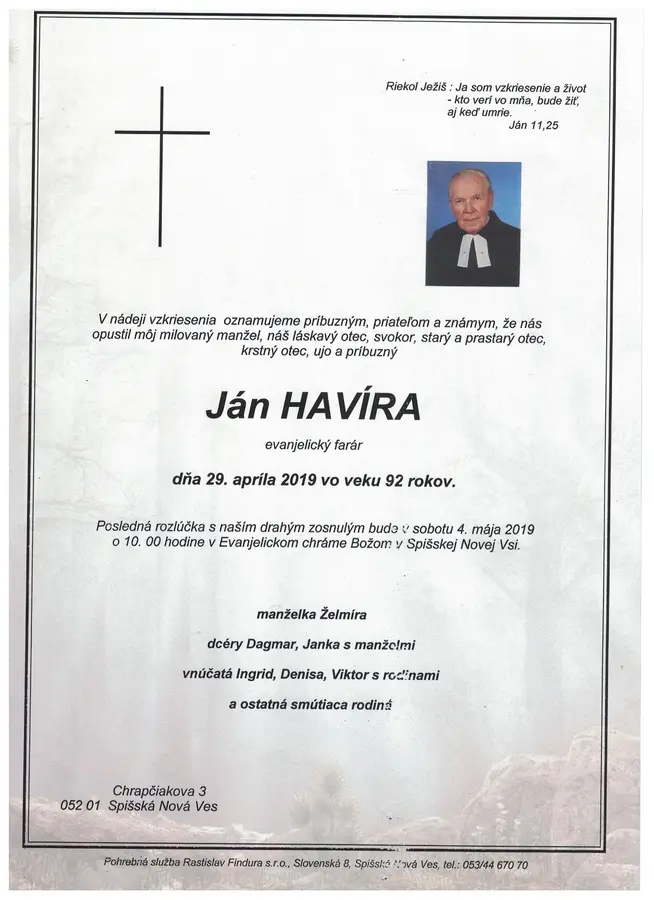 Posledná rozlúčka s Jánom Havírom