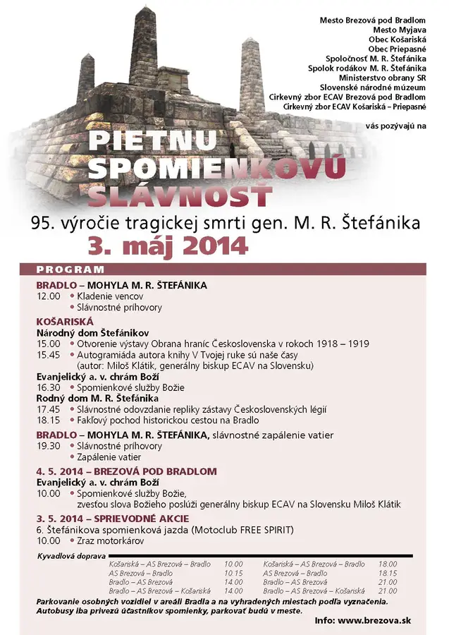 Spomienka na M. R. Štefánika 3. – 4. 5. 