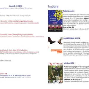 Pozvánka na Dištriktuálnu pastorálnu konferenciu VD ECAV na Slovensku 8. 11.