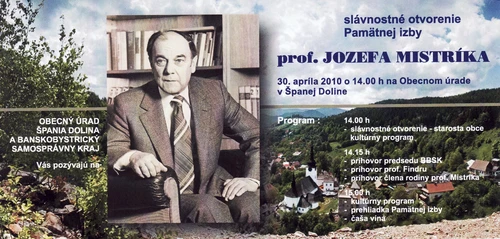 Pamätná izba Jozefa Mistríka
