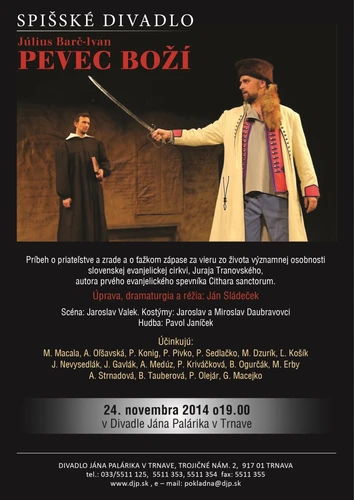 Pozývame vás na hru „Pevec Boží" 24. 11.