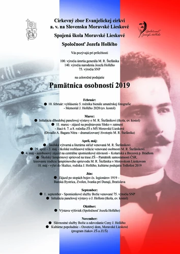Pamätnica osobností 2019 v Moravskom Lieskovom