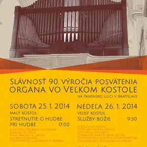 K 90. výročiu organa vo Veľkom kostole